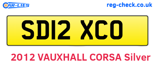 SD12XCO are the vehicle registration plates.