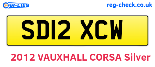 SD12XCW are the vehicle registration plates.