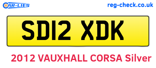 SD12XDK are the vehicle registration plates.