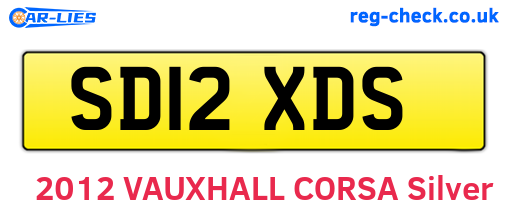 SD12XDS are the vehicle registration plates.