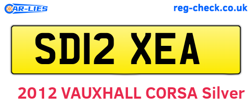 SD12XEA are the vehicle registration plates.