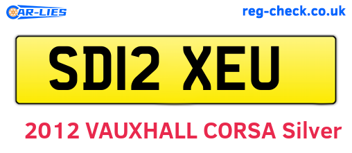SD12XEU are the vehicle registration plates.