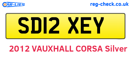 SD12XEY are the vehicle registration plates.