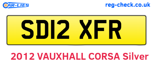 SD12XFR are the vehicle registration plates.