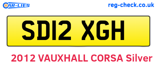 SD12XGH are the vehicle registration plates.