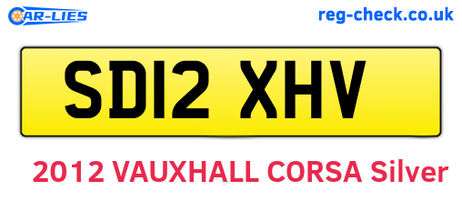 SD12XHV are the vehicle registration plates.
