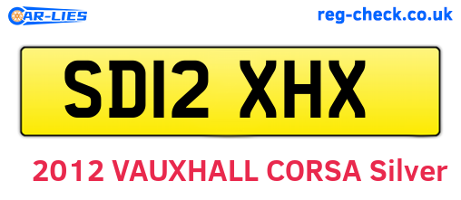 SD12XHX are the vehicle registration plates.