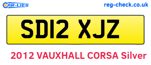 SD12XJZ are the vehicle registration plates.