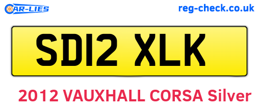 SD12XLK are the vehicle registration plates.