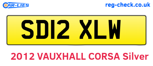 SD12XLW are the vehicle registration plates.
