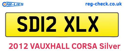 SD12XLX are the vehicle registration plates.