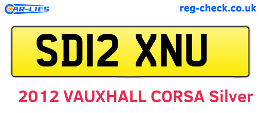 SD12XNU are the vehicle registration plates.