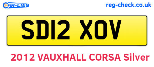 SD12XOV are the vehicle registration plates.