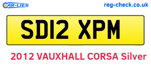SD12XPM are the vehicle registration plates.