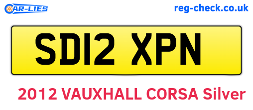SD12XPN are the vehicle registration plates.