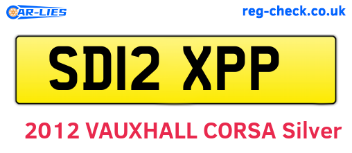 SD12XPP are the vehicle registration plates.