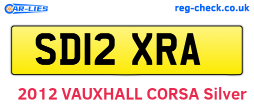 SD12XRA are the vehicle registration plates.