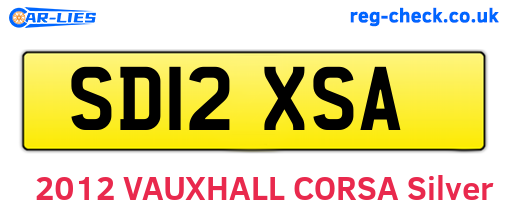 SD12XSA are the vehicle registration plates.