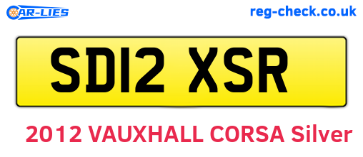 SD12XSR are the vehicle registration plates.