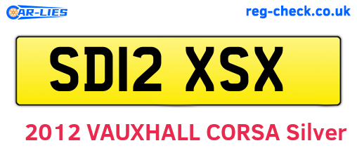 SD12XSX are the vehicle registration plates.