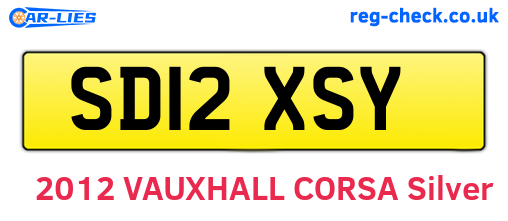 SD12XSY are the vehicle registration plates.