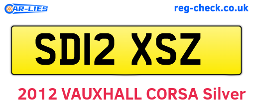 SD12XSZ are the vehicle registration plates.