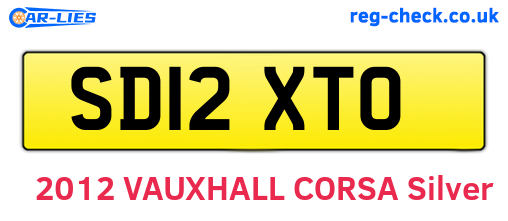 SD12XTO are the vehicle registration plates.