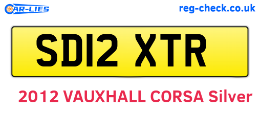 SD12XTR are the vehicle registration plates.