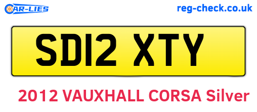 SD12XTY are the vehicle registration plates.