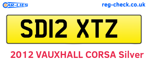 SD12XTZ are the vehicle registration plates.