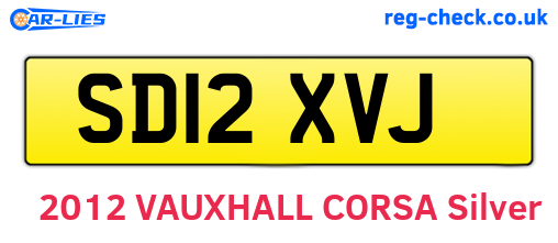 SD12XVJ are the vehicle registration plates.