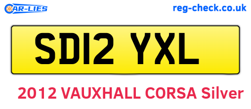 SD12YXL are the vehicle registration plates.