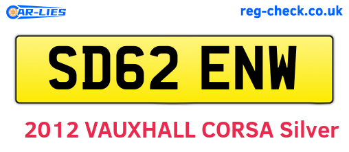 SD62ENW are the vehicle registration plates.