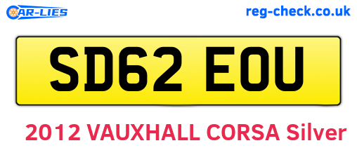 SD62EOU are the vehicle registration plates.