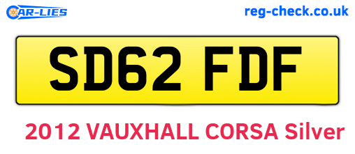 SD62FDF are the vehicle registration plates.