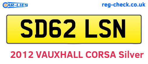 SD62LSN are the vehicle registration plates.