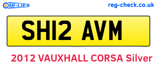 SH12AVM are the vehicle registration plates.