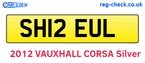 SH12EUL are the vehicle registration plates.