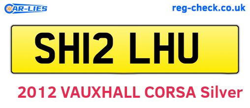 SH12LHU are the vehicle registration plates.