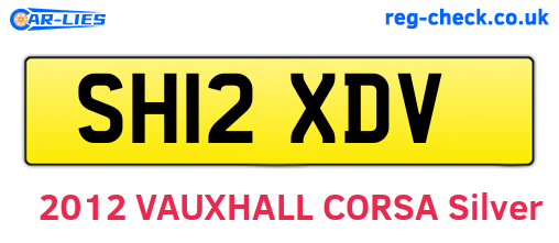 SH12XDV are the vehicle registration plates.