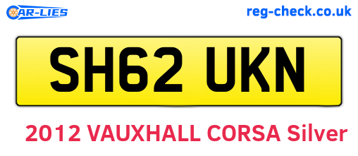 SH62UKN are the vehicle registration plates.