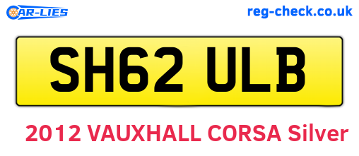 SH62ULB are the vehicle registration plates.