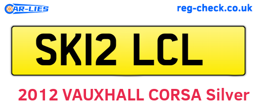 SK12LCL are the vehicle registration plates.