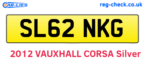 SL62NKG are the vehicle registration plates.