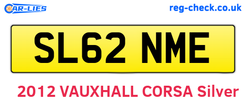 SL62NME are the vehicle registration plates.