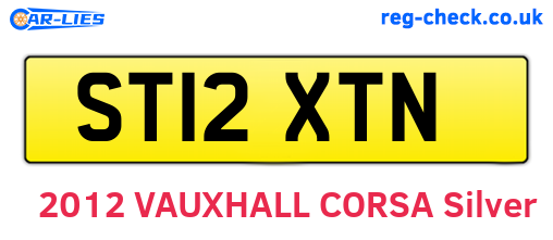 ST12XTN are the vehicle registration plates.