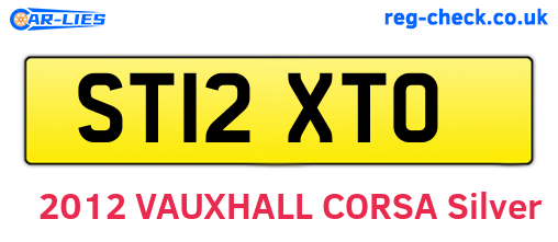 ST12XTO are the vehicle registration plates.