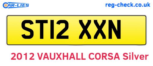 ST12XXN are the vehicle registration plates.
