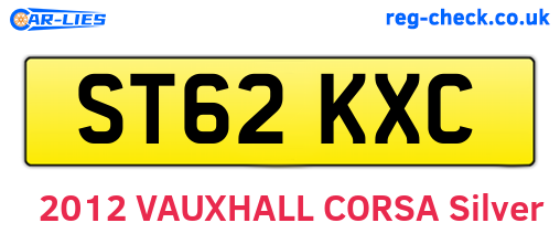ST62KXC are the vehicle registration plates.