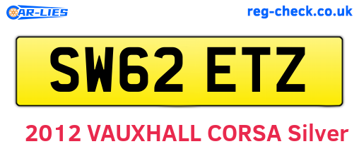 SW62ETZ are the vehicle registration plates.